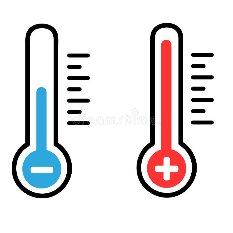 Thermometer Icon Vector Set Climate Illustration Sign Collection Cold Or Heat Symbol Stock Illustration Illustration Of Business Coldness