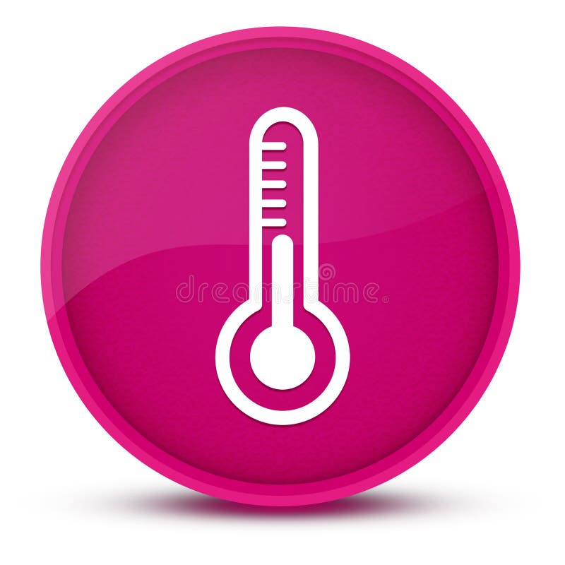 Thermometer Luxurious Glossy Pink Round Button Abstract Stock