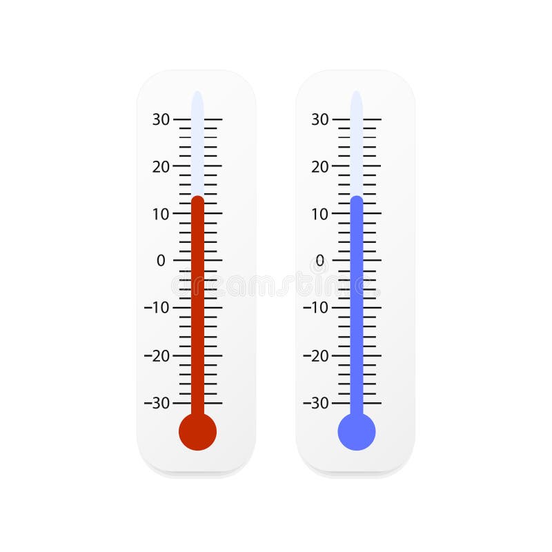 Thermometer for Measuring Air Temperature. White Background. Stock