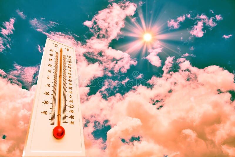 White Thermometer Hanging At The Tree Show Outdoor Temperature In Lovely  Day Stock Photo - Download Image Now - iStock