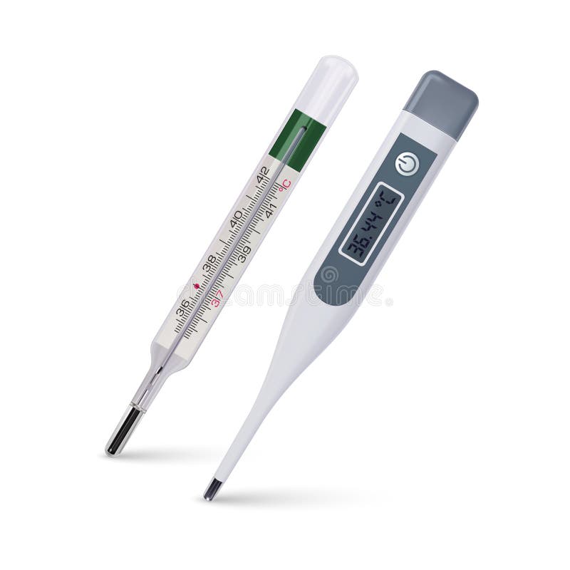 Medical Electronic Thermometer Stock Illustration Illustration of