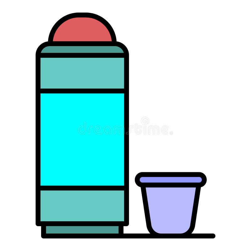 Thermos Bottle Icon Color Outline Vector Stock Vector Illustration of