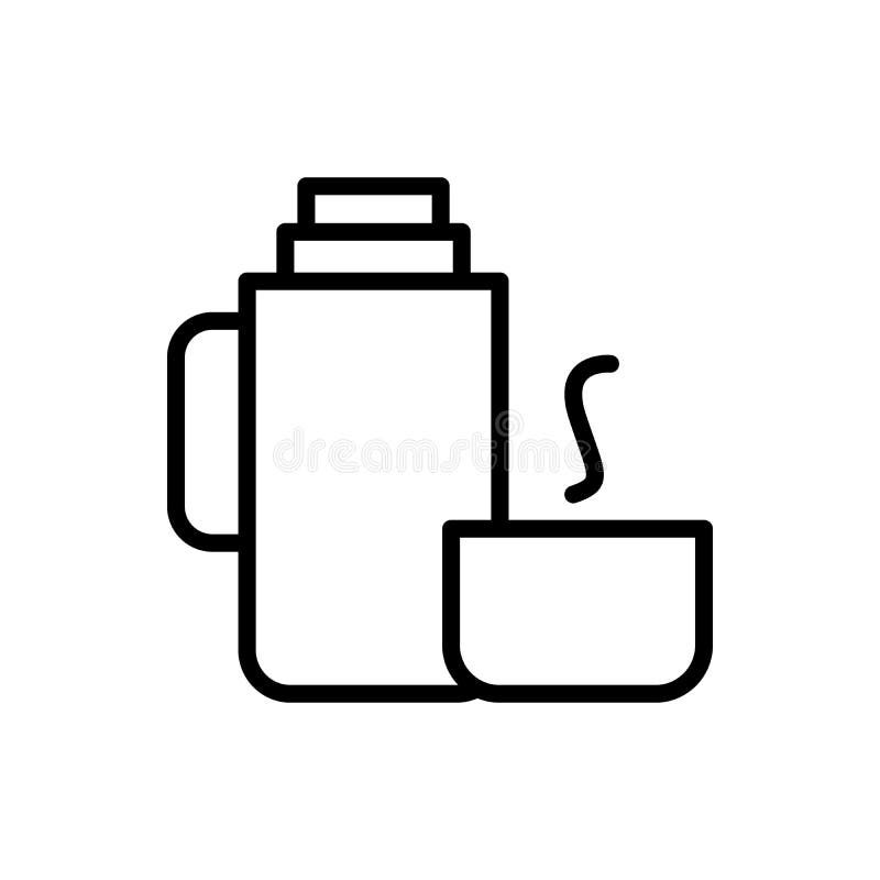 Thermos, Cup Icon. Simple Line, Outline Vector Elements of Camping Icons  for Ui and Ux, Website or Mobile Application Stock Illustration -  Illustration of steel, water: 186058625