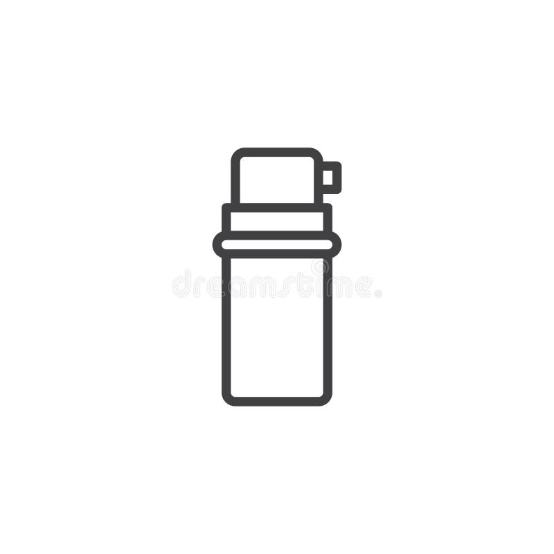 Thermos outline icon stock vector. Illustration of linear - 118297002