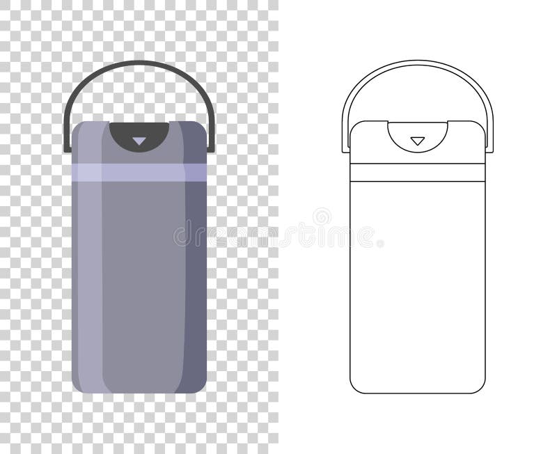 Thermos Vector Vacuum Flask Or Bottle With Hot Drink Coffee Or Tea