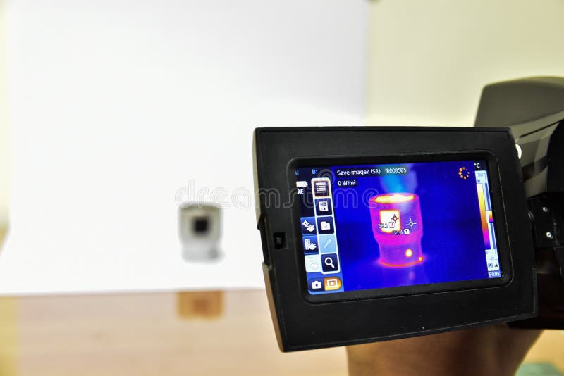 Infrared Camera or Thermal Imaging Camera Stock Image Image of hand