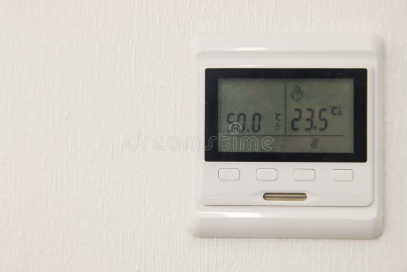 Thermostat Programmable for a Warm Floor Stock Image Image of heating