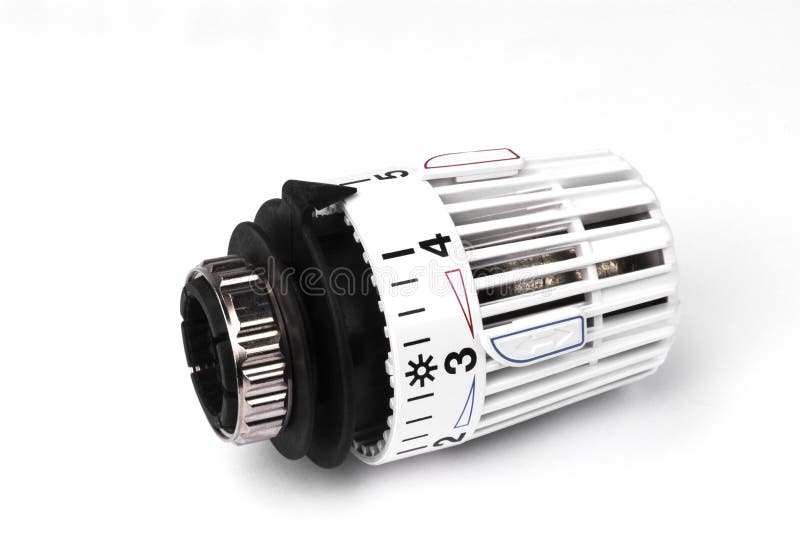 Thermostatic radiator valve - Heating costs stock photos Thermostatic radiator valve - Heating costs stock photos