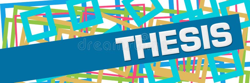 Thesis Colorful Random Borders stock illustration