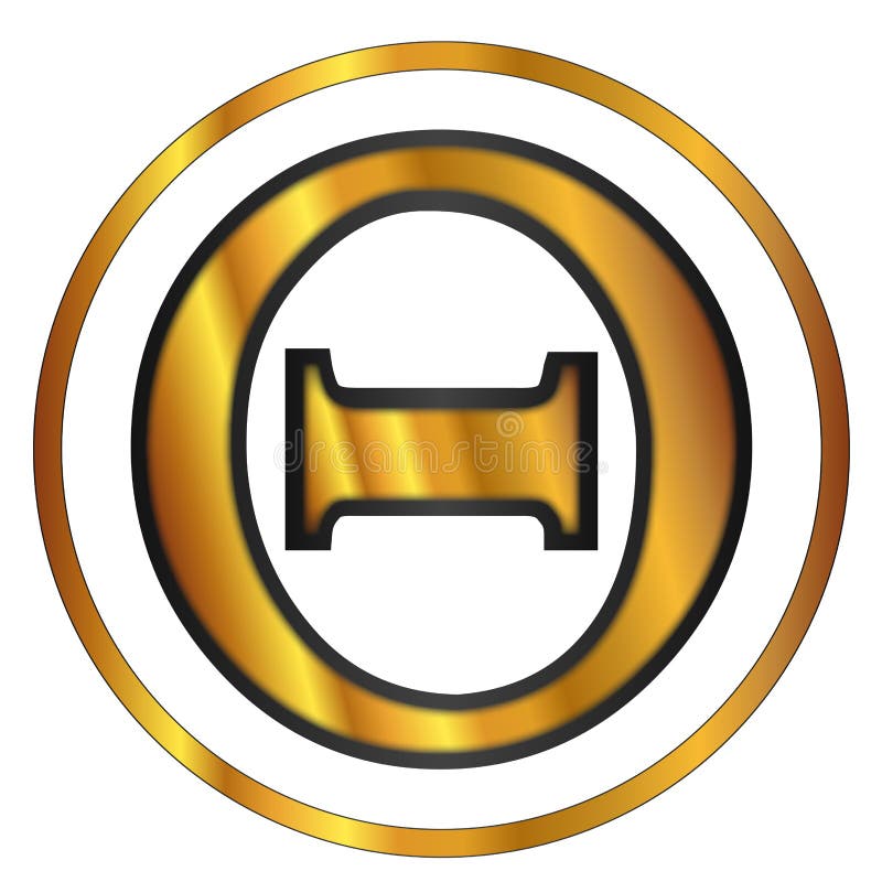 Theta Greek Letter royalty free illustration