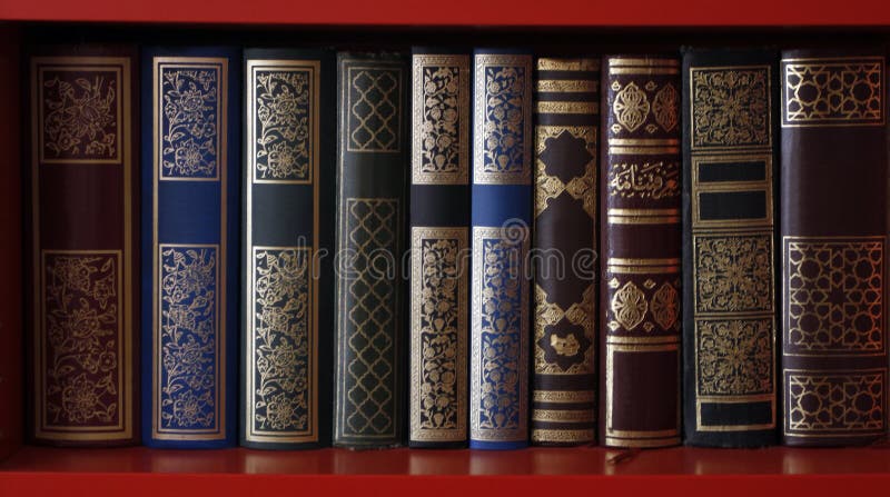Old Books With Vintage Bindings And Beautiful Gilded Leather Book