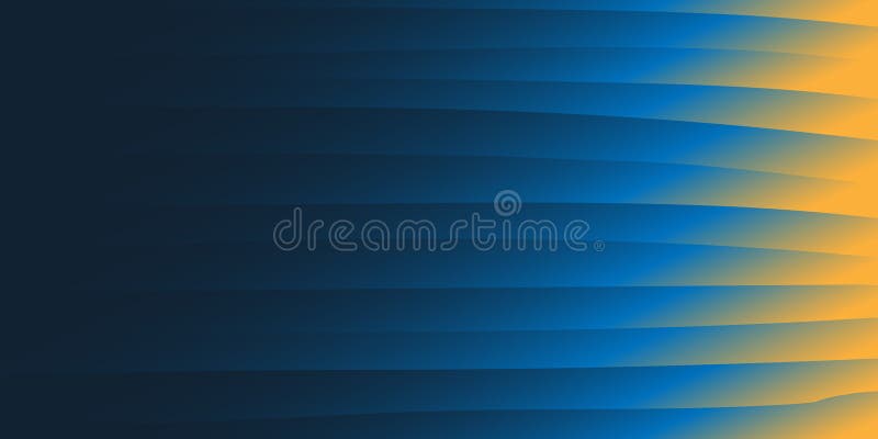 Thick horizontal flow of colorful translucent curved 3d shapes. Contrast of colored flow and dark solid space for your text stock illustration