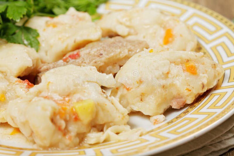 Thick noodles with greens stock photo. Image of supper 29158112