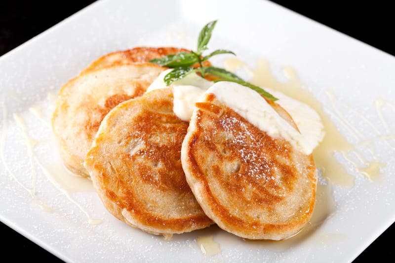 Thick pancake royalty free stock photography