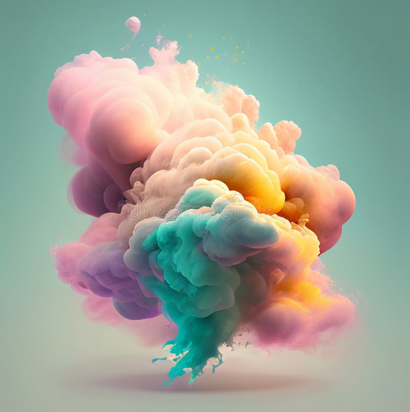 Puff of Smoke in Neon Tones, Abstract Art, Colored Steam Background, Smoke  Cloud Swirl Pattern, Bright Vivid Colors Stock Illustration - Illustration  of mystical, burn: 280149211