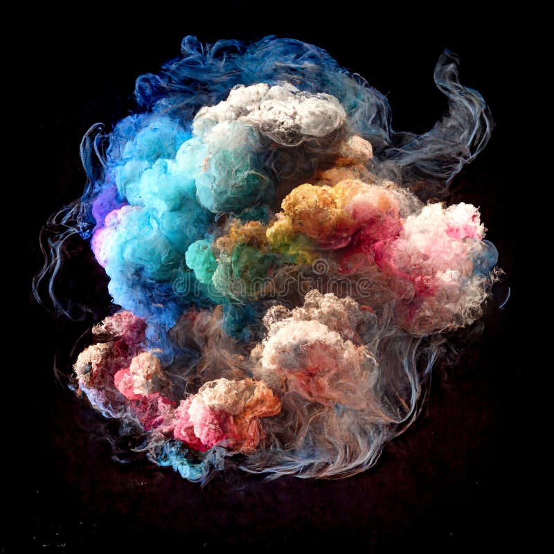 Puff of Smoke in Neon Tones, Abstract Art, Colored Steam Background, Smoke  Cloud Swirl Pattern, Bright Vivid Colors. Stock Illustration - Illustration  of mystical, tones: 280149966