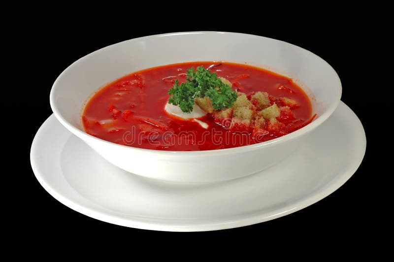 Thick Russian soup (borsh)