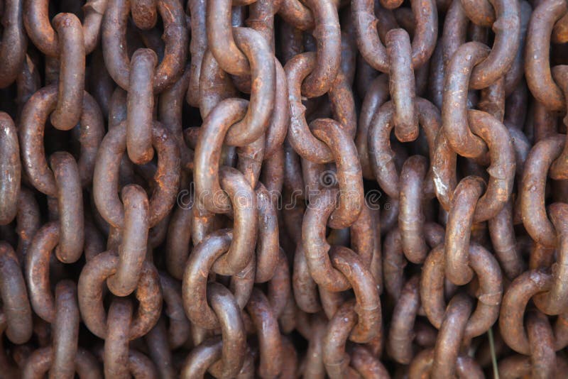 Thick Rusty Chain Background royalty free stock photo