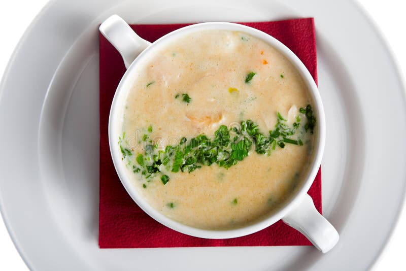 Thick soup stock image. Image of ceramic, plate, cuisine 4922089