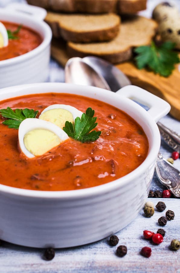 Thick Vegetable Soup with Cream Stock Image Image of beetroot, dish