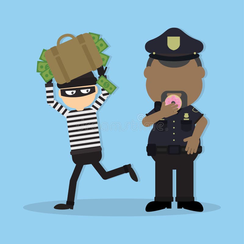 Thief and police officer. stock vector. Illustration of avatar - 84558902 Thief and police officer. stock vector. Illustration of avatar - 84558902