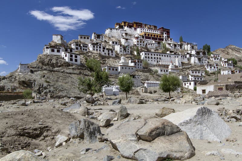 Thiksey Gompa in Ladakh, India royalty free stock images