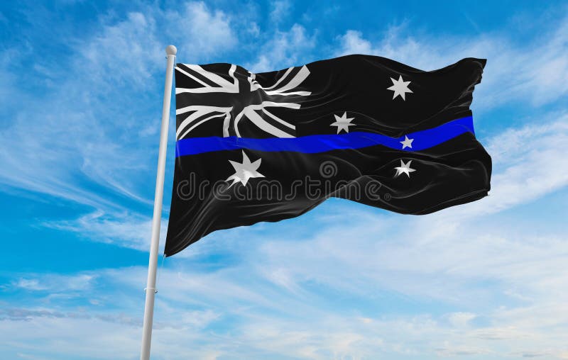 Thin Blue Line Australia 1,197 Waving Flag Wide Stock Photos - Free & Royalty-Free Stock Photos