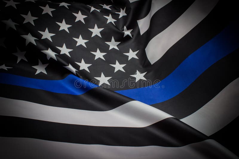 Thin Blue Line American Flag Wallpaper