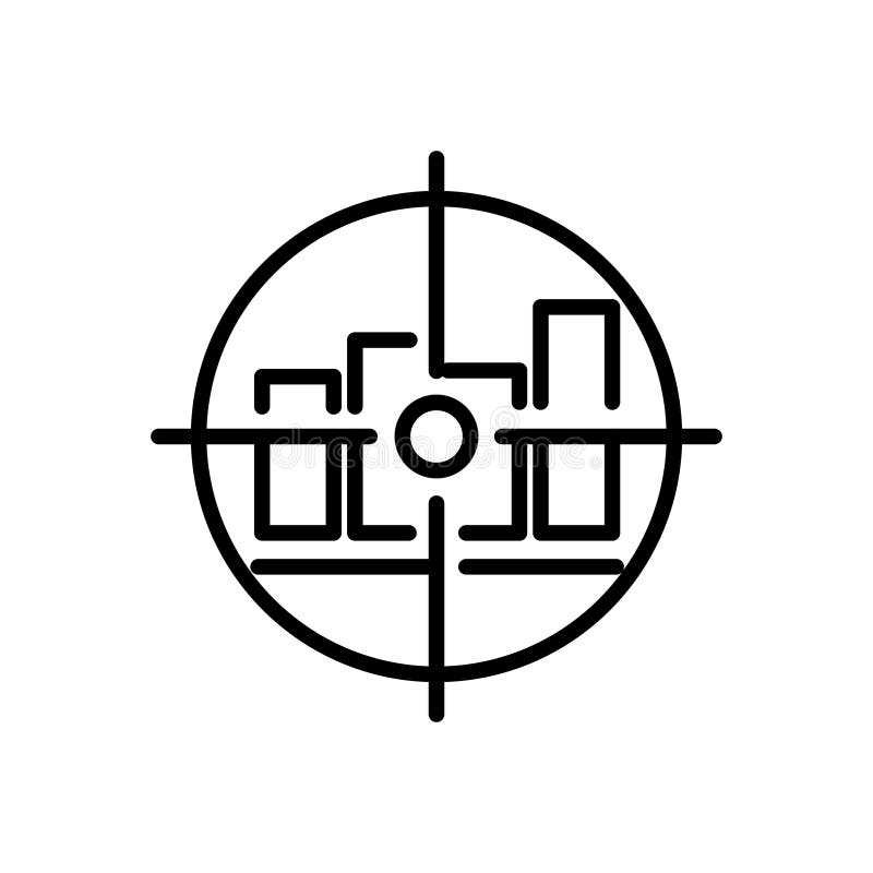 Thin line data analysis icon. stock illustration