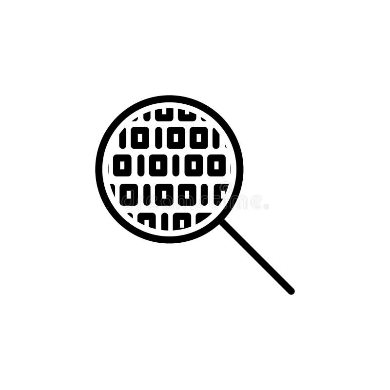 Thin line data analysis icon. stock illustration