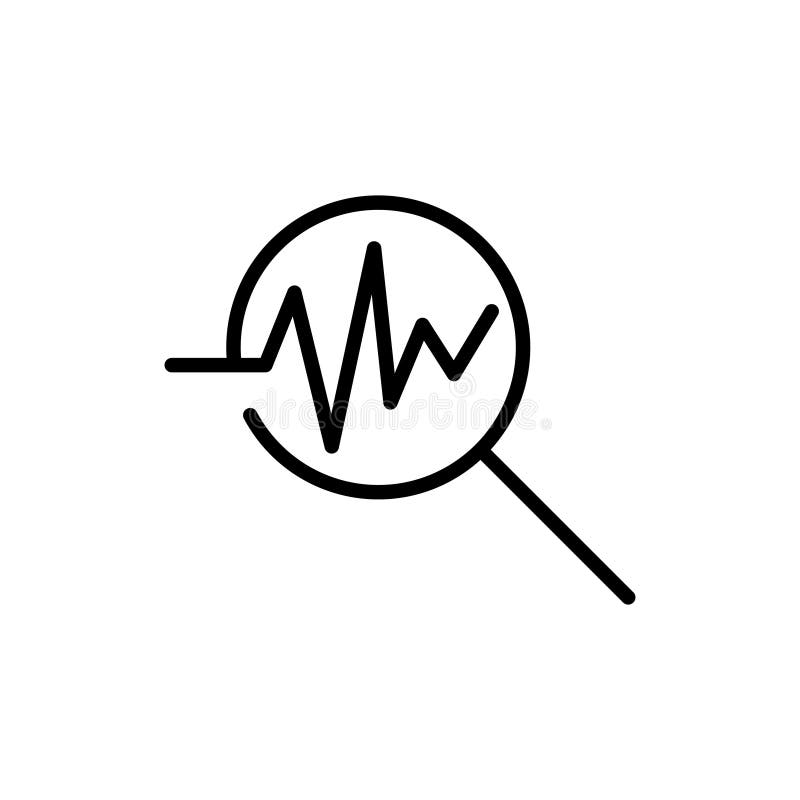 Thin line data analysis icon. stock illustration