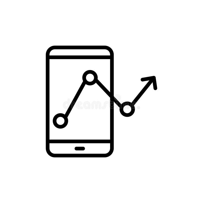 Thin line data analysis icon. royalty free illustration