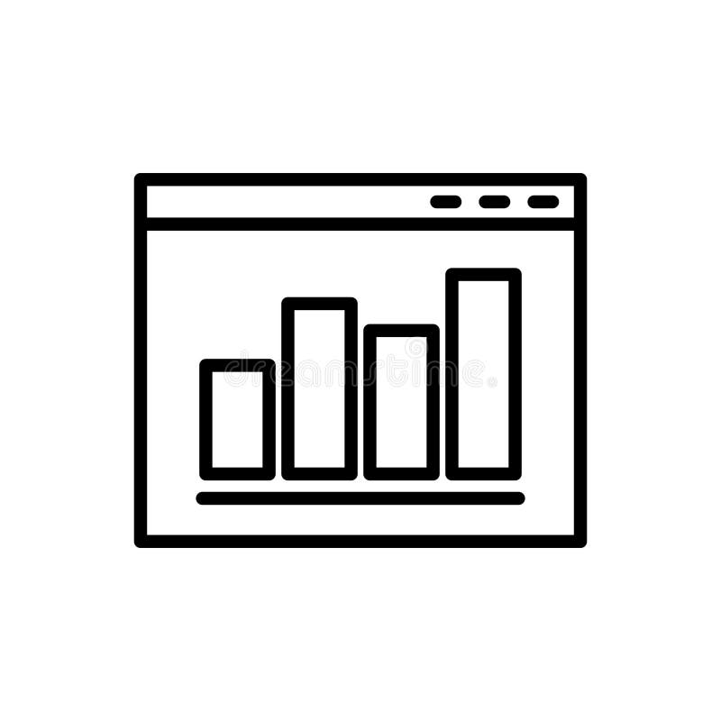 Thin line data analysis icon. stock illustration