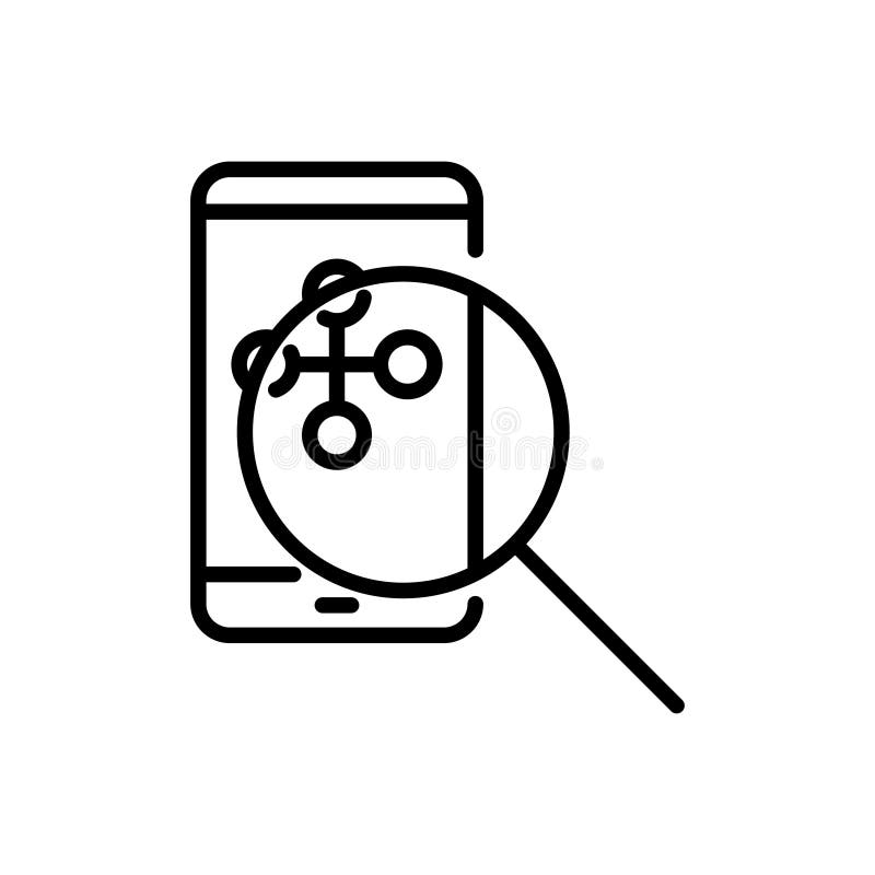 Thin line data analysis icon. royalty free illustration