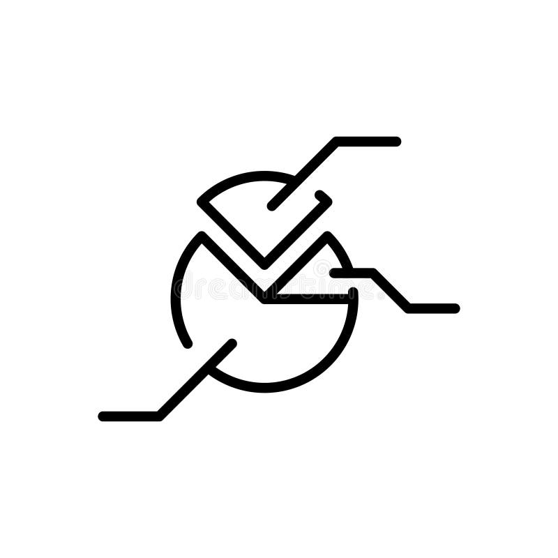 Thin line data analysis icon. royalty free illustration