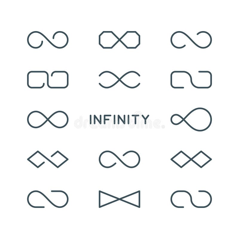 Infinity sign with black lines on a white Vector Image