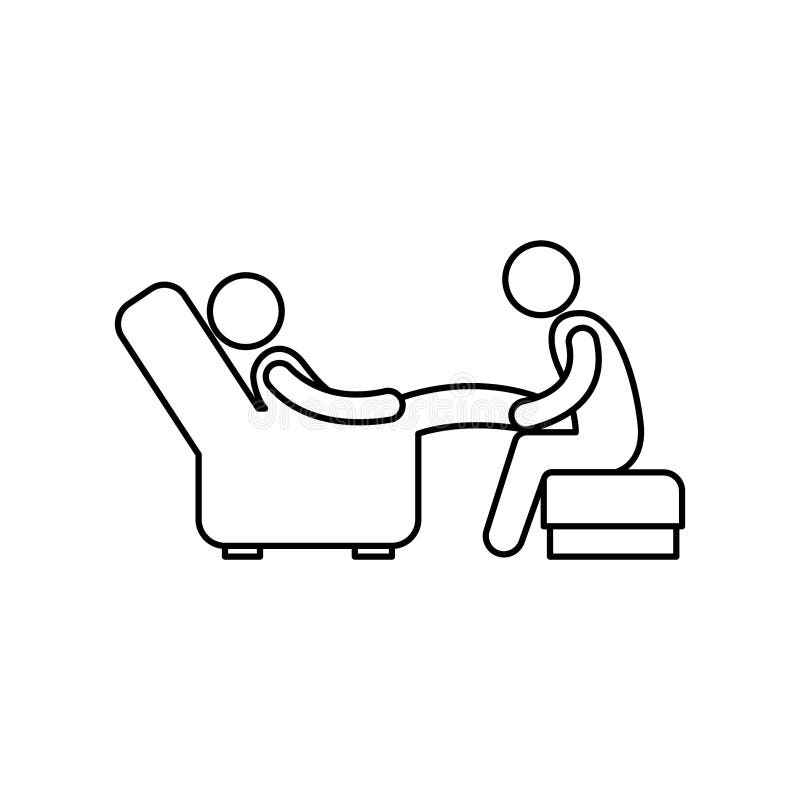 Thin line stickman massage stock vector. Illustration of logo 261010016