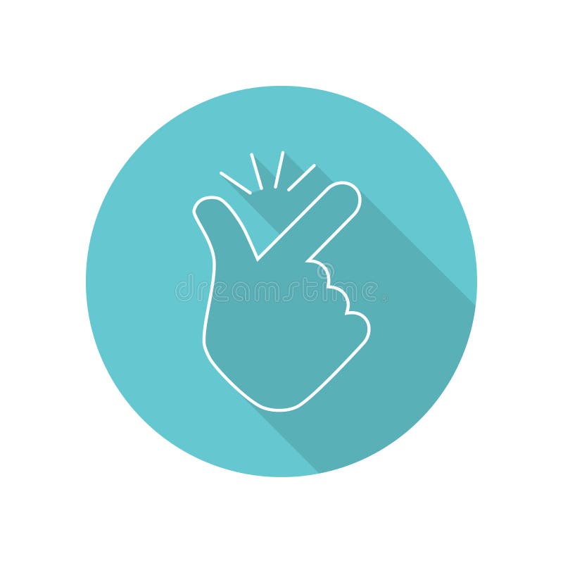 It's simple - finger snap icon in flat style. Easy icon. Finger