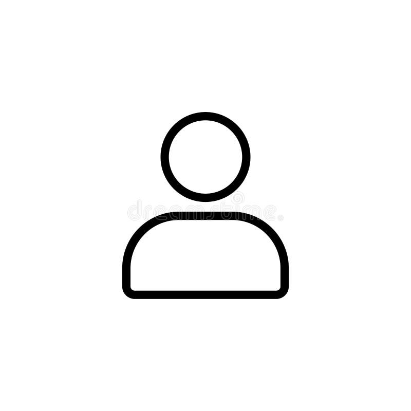 Thin line user icon stock illustration