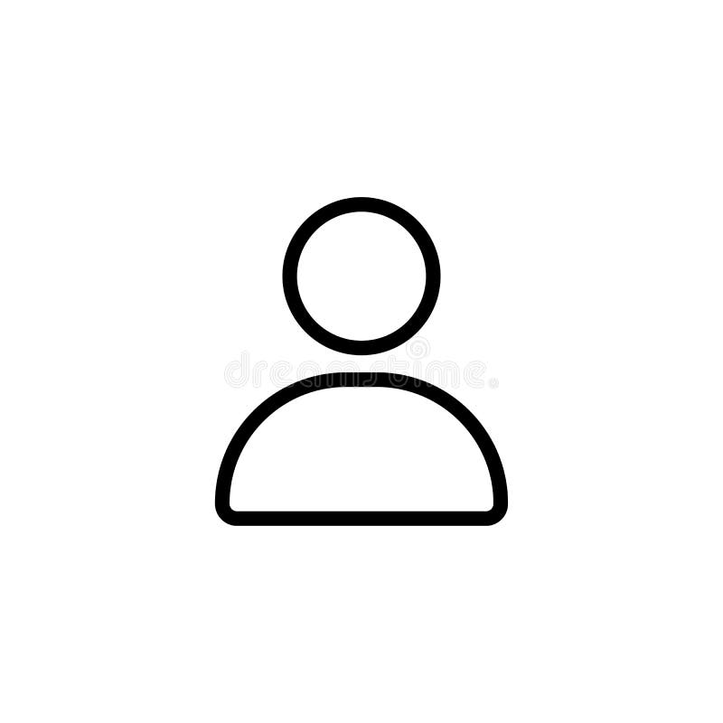 Thin line user icon royalty free illustration
