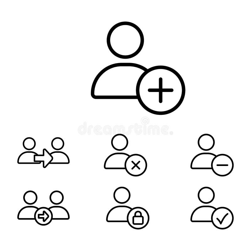 Thin line user icon vector illustration