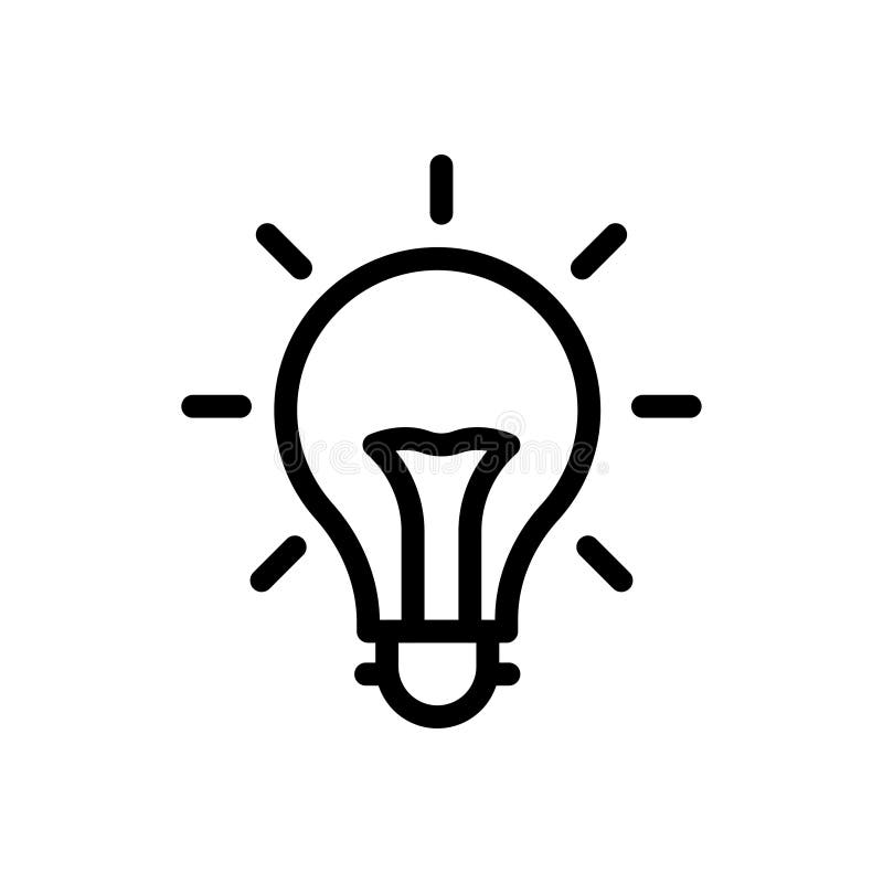 Thin Linie Symbol des Ideenvektors vektor abbildung