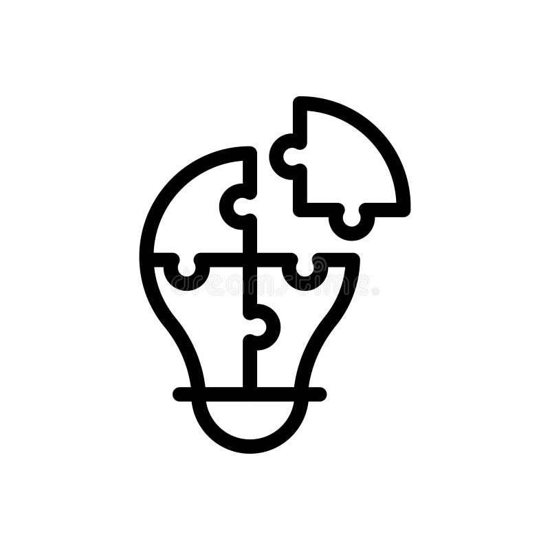 Thin Linie Symbol des Ideenvektors stock abbildung
