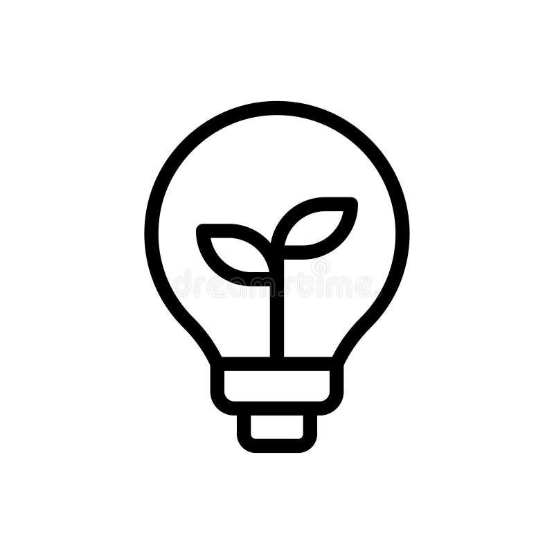 Thin Linie Symbol des Ideenvektors lizenzfreie abbildung