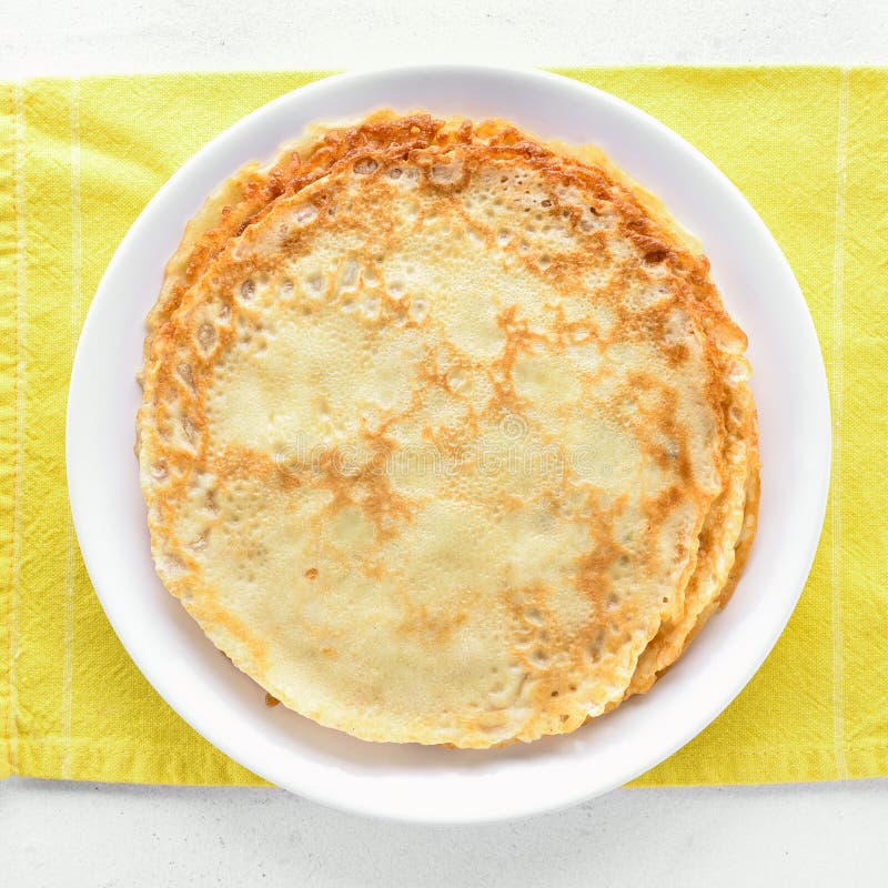 Thin Pancakes, Sweet Crepes. Stock Image Image of dessert, cuisine