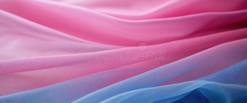 The fabric, tinged with hues of pink and blue, gracefully sags in gentle folds, creating an elegant and serene aesthetic. The fabric, tinged with hues of pink and blue, gracefully sags in gentle folds, creating an elegant and serene aesthetic