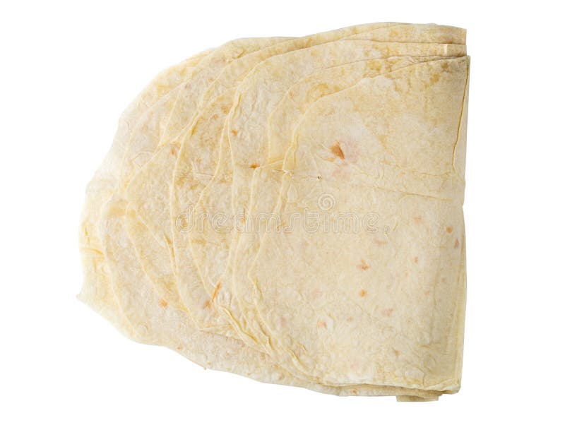 Thin Pita Bread On A White Background. Stock Image Image of copy