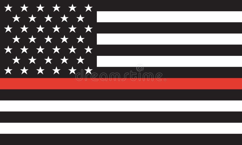 Download Thin Red Line Firefighter Flag Vector Stock Vector ...