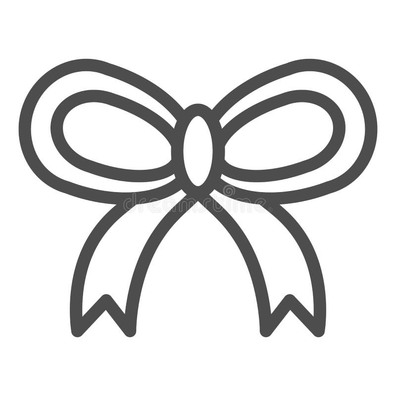 Premium Vector  Bow made of narrow ribbon