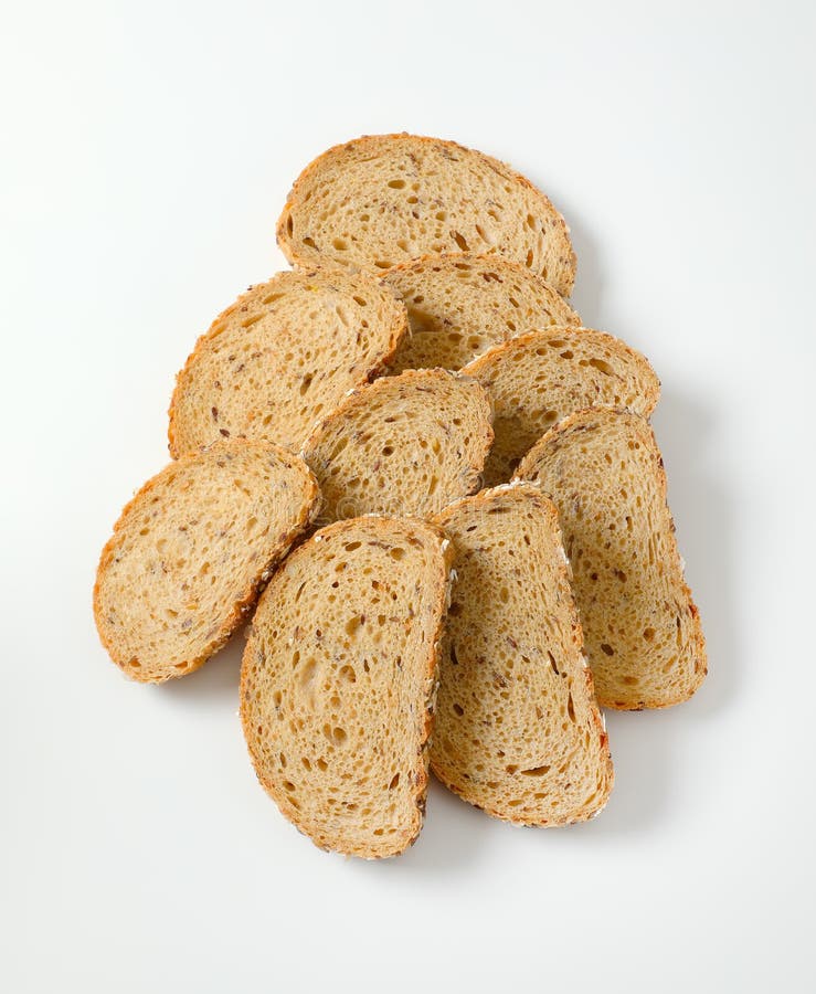 Slices of whole grain bread